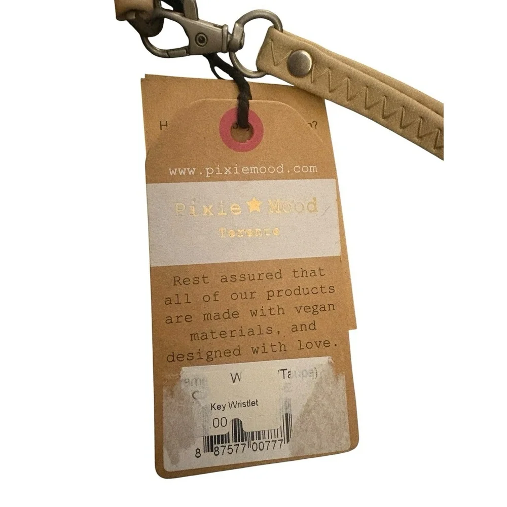 Pixie Mood Vegan Cruelty Free Key Wristlet Wallet Cork Key Holder Zip Closure